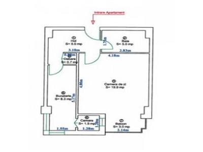 Apartament de 1 camera confort sporit in Marasti, Dorobantilor Biblioteca Judeteana