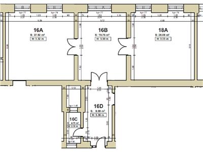 Spatiu de birou, 3 camere, 89 mp, Dorobantilor, Tribunal