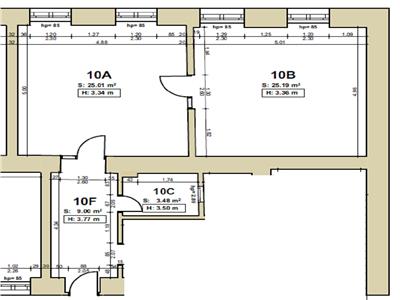 Spatiu de birou, 3 camere, 75 mp, Dorobantilor, Tribunal