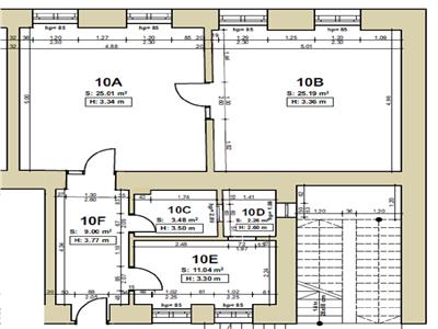 Spatiu de birou, 3 camere, 76 mp, Dorobantilor, Tribunal