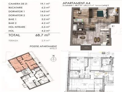 Apartament 3 camere mobilat nou cu parcare in Centru, Mol Dorobantilor