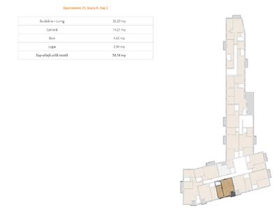 Comision 0%. Apartament 2 camere 54 mp si balcon, panorama, zona Vivo