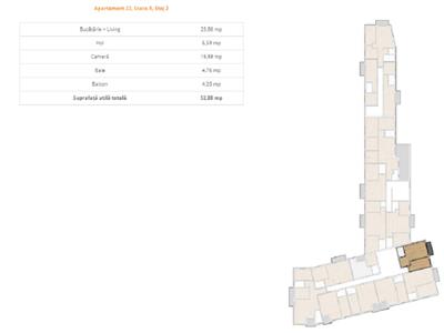 Comision 0%. Apartament 2 camere, panorama, zona Vivo