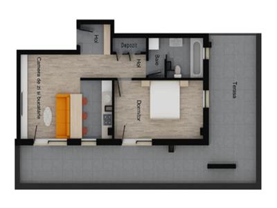 Apartament 2 camere cu terasa, bloc nou, Floresti, Muzeul Apei