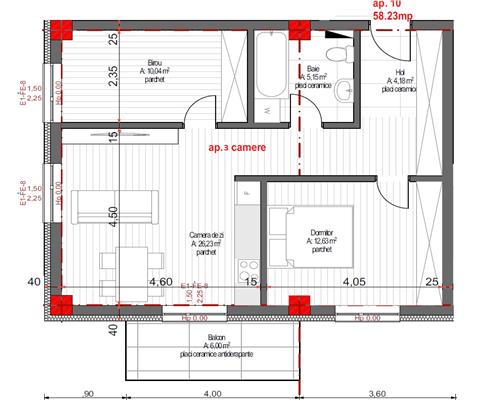 Apartament cu 3 camere in cartierul Europa
