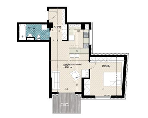 0%. Apartament cu 2 camere confort sporit in bloc premium