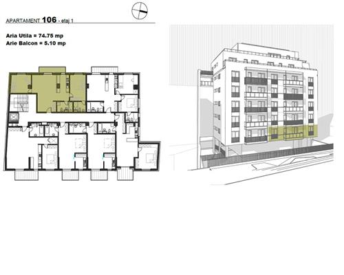 0%. Apartament cu 3 camere spatios in bloc premium
