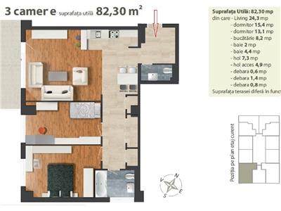Apartament 3 camere confort lux in Centru, strada Dorobantilor, garaj